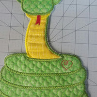 Iron-on Adorable SNAKE Large Applique Patch machine embroidered - BarbaraJs Pocket Pillows and Patches