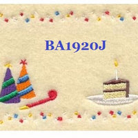 Birthday BA1920J Quilt Label  machine embroidered personalized - BarbaraJs Pocket Pillows and Patches