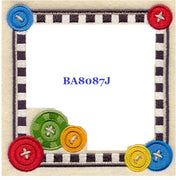 Buttons BA8087J Quilt Label  machine embroidered personalized - BarbaraJs Pocket Pillows and Patches