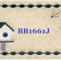 Birdhouse BB1661J Quilt Label  small machine embroidered personalized - BarbaraJs Pocket Pillows and Patches