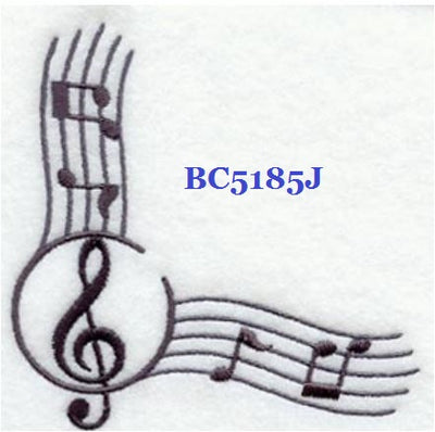 Treble Clef Corner BC5185J Quilt Label machine embroidered personalized - BarbaraJs Pocket Pillows and Patches