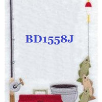Fisherman BD1558J Quilt Label large machine embroidered personalized - BarbaraJs Pocket Pillows and Patches