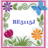 Garden BE5115J Quilt Label  machine embroidered personalized - BarbaraJs Pocket Pillows and Patches