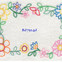 Blooming Block Party BJ7914J Vintage Quilt Label  machine embroidered personalized - BarbaraJs Pocket Pillows and Patches