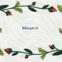 Berries & Vines BS2467J Quilt Label large machine embroidered personalized - BarbaraJs Pocket Pillows and Patches