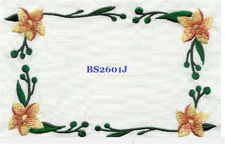 Calico Flowers BS2601J large machine embroidered personalized - BarbaraJs Pocket Pillows and Patches