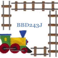 Special Train BBD243J Quilt Label  machine embroidered personalized - BarbaraJs Pocket Pillows and Patches