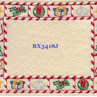 Candy Cane Christmas BX3418J Quilt Label large machine embroidered personalized - BarbaraJs Pocket Pillows and Patches