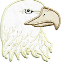 Eagle Head Patch iron-on applique machine embroidered - BarbaraJs Pocket Pillows and Patches