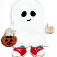 Ghost Iron-on Patch boy under 4 x 4 inches applique machine embroidered patch - BarbaraJs Pocket Pillows and Patches