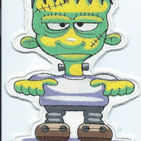 Halloween Frank Patch iron-on applique machine embroidered - BarbaraJs Pocket Pillows and Patches