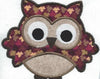 Cutest Owl iron-on under 6 x 5 inches applique machine embroidered patch - BarbaraJs Pocket Pillows and Patches