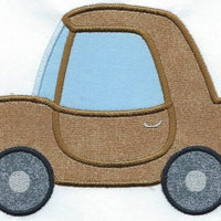 Car Patch Light Brown 3.90x2.58 inch iron-on applique machine embroidered - BarbaraJs Pocket Pillows and Patches