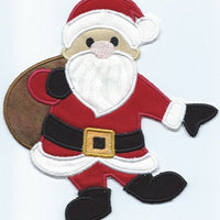 Santa Claus Iron-on Applique Patch machine embroidered - BarbaraJs Pocket Pillows and Patches