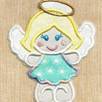 *a1* Angel Applique Iron-on Patch machine embroidered available in 3 sizes - BarbaraJs Pocket Pillows and Patches