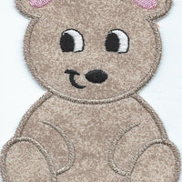 Bear Small iron-on under 3x4 inches applique machine embroidered patch - BarbaraJs Pocket Pillows and Patches