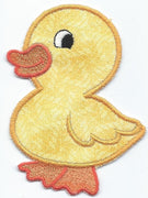 Duck Small iron-on under 3x4 inches applique machine embroidered patch - BarbaraJs Pocket Pillows and Patches
