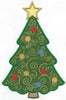 Christmas Tree Iron-on Applique Patch under 3x4 inches machine embroidered - BarbaraJs Pocket Pillows and Patches