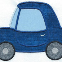 Car Patch Blue  3.90x2.58 inch iron-on applique machine embroidered - BarbaraJs Pocket Pillows and Patches