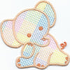 Baby Elephants Set of 5 Iron-on Applique Patches machine embroidered - BarbaraJs Pocket Pillows and Patches