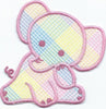 Baby Elephants Set of 5 Iron-on Applique Patches machine embroidered - BarbaraJs Pocket Pillows and Patches