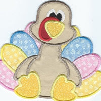 Turkey 6x5 inch Iron-on Applique Patch machine embroidered - BarbaraJs Pocket Pillows and Patches