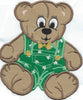 Shamrock 2 Teddy Bear Outfit Iron-on Applique Patch under 5x7 inches machine embroidered - BarbaraJs Pocket Pillows and Patches