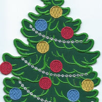 Christmas Tree Iron-on Applique Patch machine embroidered - BarbaraJs Pocket Pillows and Patches